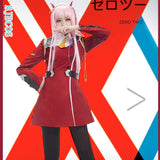 02 Zero Two Cosplay Costume DARLING in the FRANXX Cosplay DFXX Women Costume Full Sets Dress With Headwear