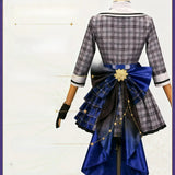 【In Stock】Hoshimachi Suisei Cosplay Costumes Anime VTuber Women Gray Plaid Dress Prop Full Set Uniform Halloween Christmas