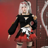 【In Stock】Sparxie Cosplay Costume Game Honkai: Star Rail HSR Full Set Red And Black Skirt Halloween Role Play Dress AniMuse