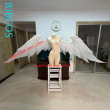 Columbina Hyposelenia Cosplay Costume Game Genshin Impact White Wings Pearl Cotton For Halloween Carnival Fancy Party Decoration