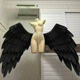 Versatile Black Wings Cosplay Costume Women Pearl Cotton Wings Cosplay For Halloween Carnival Fancy Party Mature Girl’s Wings