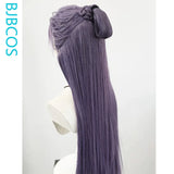 [Styled Wig]Ancient Style Universal Cosplay Wig Game Women Men Long Full Lace Hand Hook Purple Hair Halloween Party Wig