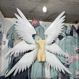 Versatile White Wings Cosplay Costume Women Men Pearl Cotton Six Wings Cosplay For Halloween Carnival Fancy Party Prop