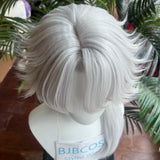 [Styled Wig]Embalmer Aesop Carl Cosplay Wig Game I dentity V Man Silver Long Hair Halloween Costume Theme Party Comic Synthetic