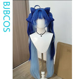 [Styled Wig]‌‌Iuno Cosplay Wig Game Wuthering Waves Woman Long 100CM Mixed Blue Hair Linkage Collaboration New Style Halloween