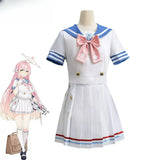 Urawa Hanako Cosplay Costume Game Blue Archive Women's White Uniform Dress Anime For Halloween Carnival Stage Party Outfit Wear
