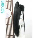 [Styled Wig]Mo Ran Cosplay Lace Front Wig Anime Erha And His White Cat Master Chu Halloween Gifts Black Hanfu Cosplay Wig