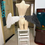 Angel Devil Black And White Wings Cosplay Costume Women Man Foldable Lolita Little Wings Cosplay Halloween Carnival Party Prop