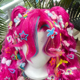 [Styled Wig]Pony Pinkie Pie Cosplay Wig PP Children'S Games Anime Party Cute Lovely Pink Wavy Curls Exquisite And Cute Gifts