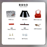 ‌Wuthering Waves‌ Pizzahut Jinxi Wanderer Cosplay Halloween Uniform Carnival Party Play Role Clothes