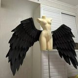 Versatile Black Wings Cosplay Costume Women Pearl Cotton Wings Cosplay For Halloween Carnival Fancy Party Mature Girl’s Wings