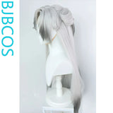 [Styled Wig]Ashes of the Kingdom‌ Wang Can Silver White Lace Front Wig Spray Color COS Wig Set