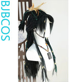 [Styled Wig]WHERE WINDS MEET Jiuliu Men (including bell) imitation hand hook COS hairy girl shaped wig cover