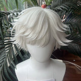 [Styled Wig]Agate Cosplay Wig Tongari Boushi Anime Fantasia Short White Hair Props Carnival Halloween Costume Accessories