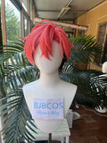 [Styled Wig]‌MELLOW DEAR US Cosplay Wig Pink Brown Mixed Wig Heat Resistant Synthetic Hair Halloween Cos Anime Wig For Men