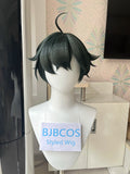 [Styled Wig]ZZZ Lighter Cosplay Wig 32cm Dark Green Wigs For Men Cosplay Anime Wig Heat Resistant Synthetic Hair Halloween