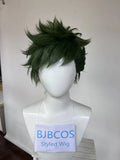 [Styled Wig]Twisted Wig Wonderland Trey Green Short Wig Cosplay Costume Heat Resistant Synthetic Hair  Party Wigs