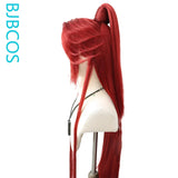 [Styled Wig]Ancient costume versatile COS imitation hand hook half tied high ponytail hair set, red haired NPC, young demon lord