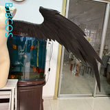 Remielle Dan Wings Cosplay Prop Women Pearl Cotton Black Wings Cosplay For Halloween Carnival Fancy Party Decoration Prop