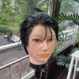 [Styled Wig]‌Sasaki‌ Cosplay Wig Smoking Behind The Supermarket With Cosplay Black Short Hair Halloween Party Play Role