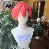 [Styled Wig]‌MELLOW DEAR US Cosplay Wig Pink Brown Mixed Wig Heat Resistant Synthetic Hair Halloween Cos Anime Wig For Men