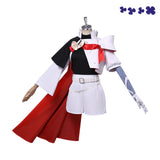 Sapphire Cosplay Costume Anime The Ribbon Hero Man Women Red And White Cloak Combat Suit Headwear Earrings  Role Play XS-3XL