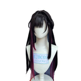 [Styled] Helektra Cosplay Wig Hysilens 96cm Black Purple Blue Mixed Wig Cosplay Heat Resistant Synthetic Wig for Halloween Costu