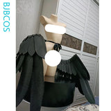 Nakamasa Ichika Cosplay Wings Game Blue Archive Foldable Black Versatile Pearl Cotton Angel Wings Cosplay Halloween Party Prop