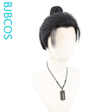 [Styled Wig]Wig tie Hanfu COS long bangs texture hair flowLace Front Wig three pointed lace hair cover