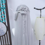 [Styled Wig]Ashes of the Kingdom‌ Linghu Mao Silver White Fake Hand Hook Hair COS Wig Set（Excluding headwear）