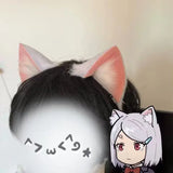 [Styled Wig]Imoko Sato Cosplay Wig Anime Chainsmoker Cat Women Short Light Purple Hair Ears Halloween Party Carnival Role Play