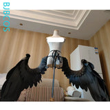 Versatile Cosplay Wings Anime Game Foldable Black Versatile Pearl Cotton Angel Wings Cosplay Halloween Carnival Party Prop Wings