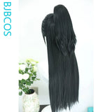 [Styled Wig]Chen Shen Cosplay Wig Game Where Winds MEET Long Black High Ponytail Hair Antique Style Versatile NPC Shaped COS Wig