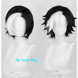 [Styled Wig]Joseph Desaulniers‌ Cosplay Patch Wig Game I Dentity V Women Man Short Black And White Curly Hair Halloween Party