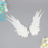 Versatile Wings Cosplay Costume Black White Angels ‌Embroidery‌ Wings Prop Halloween Christmas Decoration Party Angel Wings