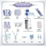 Anastasya Feodorovna Snezhnaya Cosplay Costume Game Genshin Impact Women White And Blue Full Set Anime Costume Size XS-3XL