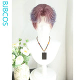 [Styled Wig]Universal Cosplay Lace Front Wig Anime Men Korean Teenage Versatile Style Slightly Curled And Fragmented Texture Wig