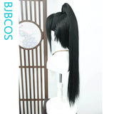 [Styled Wig]Sage‌ Cosplay Lace Front Wig Game VALORANT Anime Man Women Long Black Straight High Bun Hair Halloween Party Wig