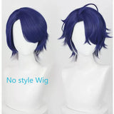 [Styled] Honkai Star Rail Sampo Koski Cosplay Wig 33cm Dark Blue Silver White Gradient Wigs Heat Resistant Synthetic Hair