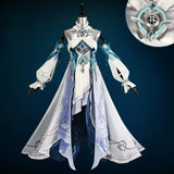 Vodyanitsa Cosplay Costume Game Genshin Impact Women White And Green Dress Vodyanitsa Halloween Cosplay Dress Plus Size XS-3XL