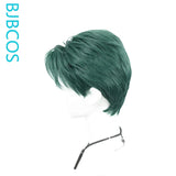 [Styled Wig]Daily COS versatile short hair set in dark green with a Japanese and Korean youthful vibe, slightly curled