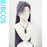 [Styled Wig]Lace Front Wig Ancient style Hanfu male NPC dark purple creative costume wig design