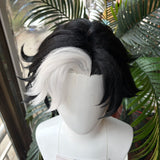 [Styled Wig]Joseph Desaulniers‌ Cosplay Patch Wig Game I Dentity V Women Man Short Black And White Curly Hair Halloween Party