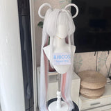 [Styled] Runami Yachiyo Cosplay Wig 115cm Silver White Pink Mixed Wig Anime Heat Resistant Synthetic Wigs for Halloween Carnival