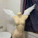 Dorothy Cosplay Costume Women White Or Black Small Pearl Cotton Wings Dorothy Cosplay For Halloween Carnival Fancy Party Wings