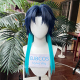 [Styled Wig]Solon Cosplay Wig DARK MOON Night Blue Short Cos Man‘s City Dark Blue Mixed Color Gradient Anime Synthetic Wig
