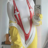 Elegg Cosplay Costume Game GODDESS OF VICTORY: NIKKE Girl Rabbit Yellow Summer Swimsuit Transparent Bunny Halloween Costume