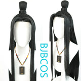 [Styled Wig]Ashes of the Kingdom‌ Black Lace Front Wig COS Zhang Fei wig set, antique style, other characters to picture
