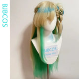 [Styled] Lynae Cosplay Wig 90cm Flax mixed green Long hair Heat Resistant Synthetic Wig+Wig cap Game Wuthering Waves Lynae Hair