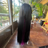 [Styled Wig]Columbina Hyposelenia Cosplay Wig Game Genshin Impact Woman Long 105CM Mixed Black Hair For Halloween Party Wig